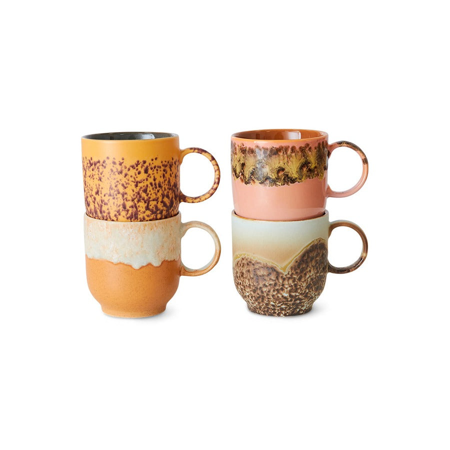70s Ceramics – Café Mugs, Cape (set of 4) – HKLIVING