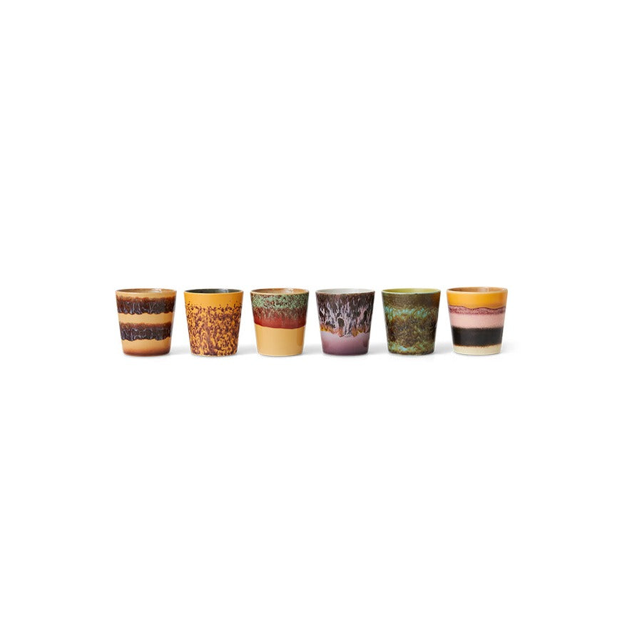 70s Ceramics – Coffee Mugs, Valley (set of 6) – HKLIVING – view 3