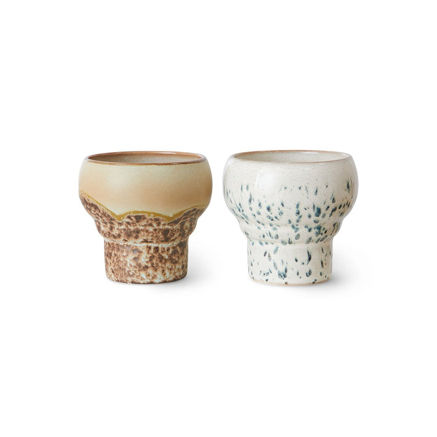 70s Ceramics – Lungobecher, Coral (2er-Set) – HKLIVING