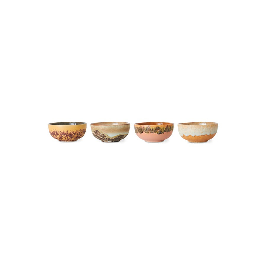 70s Ceramics – XS Bowls, Marine (set of 4) – HKLIVING – view 3