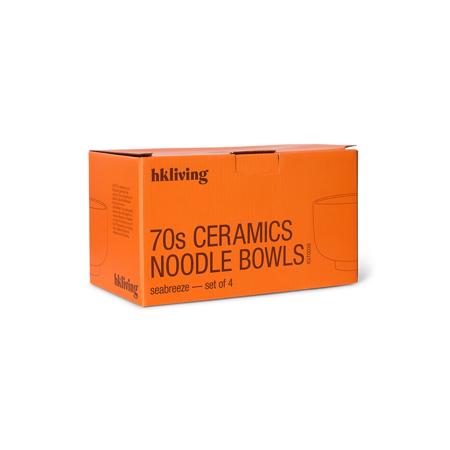 70s Ceramics – Noodle Bowls, Seabreeze (set of 4) – HKLIVING – view 4