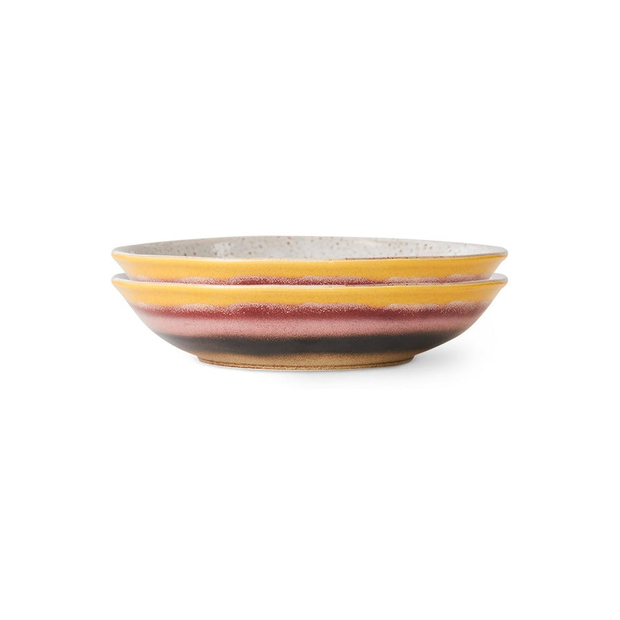 70s Ceramics – Curryschalen, Hibiscus (2er-Set) – HKLIVING