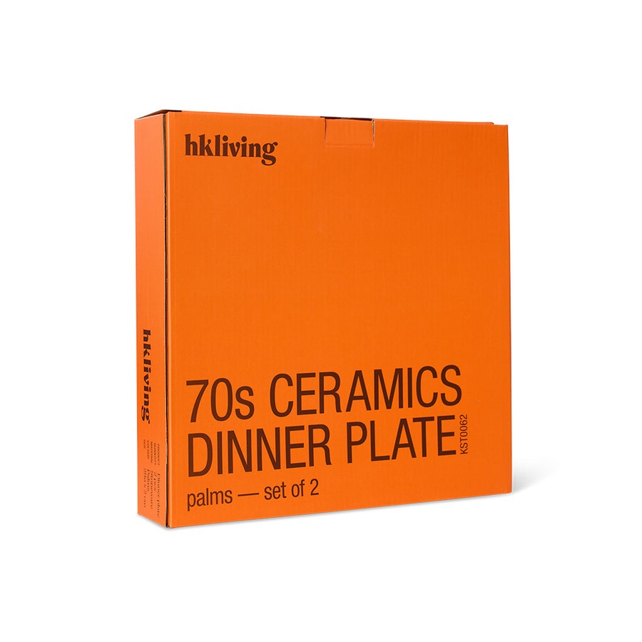 70s Ceramics – Dinner Plates, Palms (set of 2) – HKLIVING – view 6