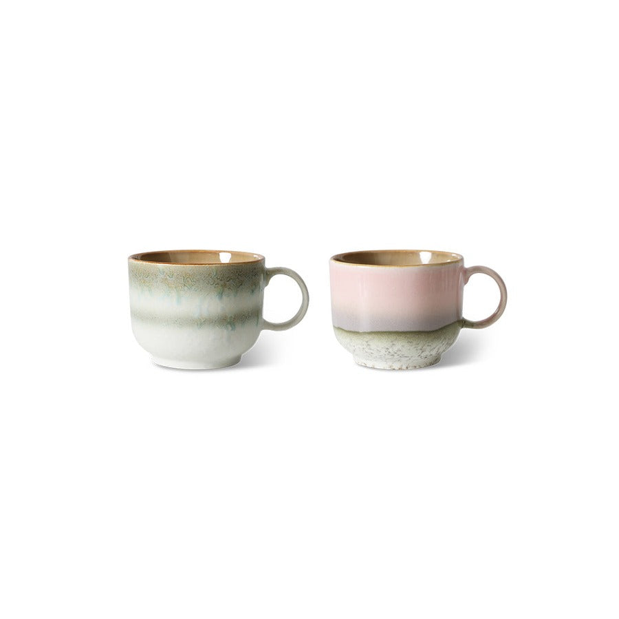 70s Ceramics – Tea Cups, Nova (set of 2) – HKLIVING – view 3