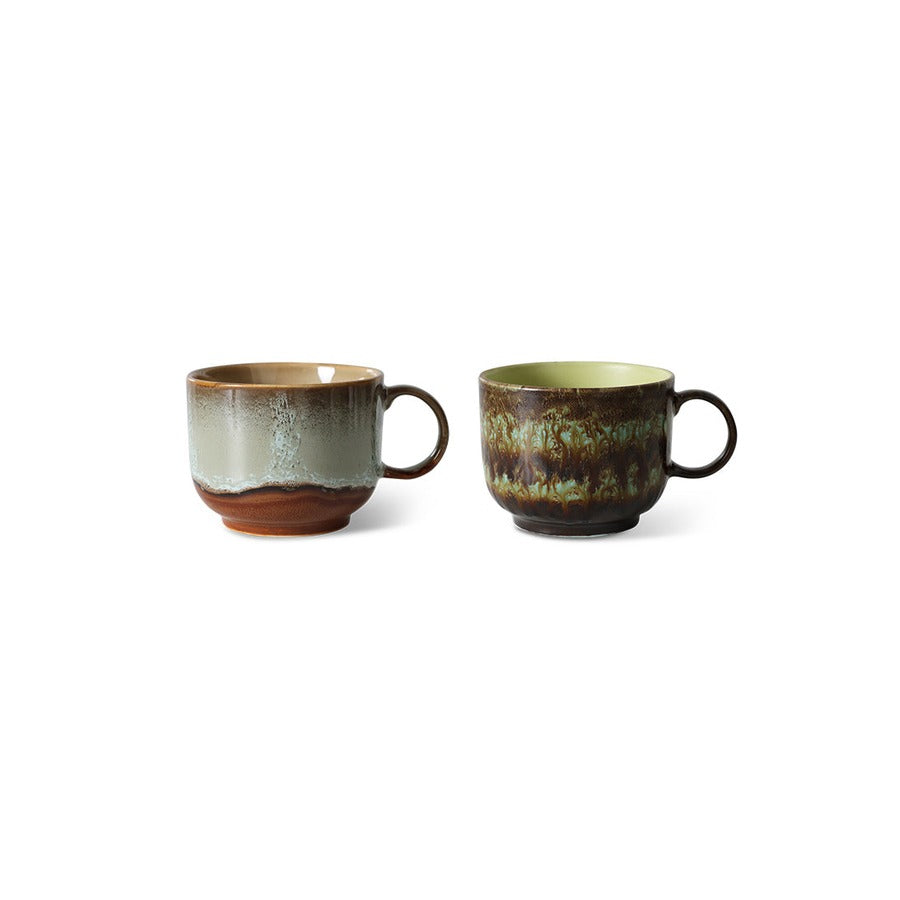 70s Ceramics – Tea Cups, Odyssey (set of 2) – HKLIVING – view 3