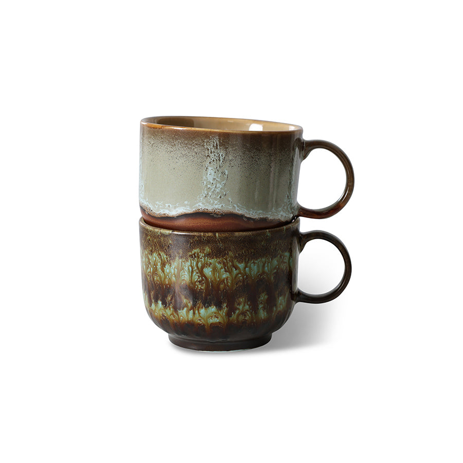 70s Ceramics – Teetassen, Odyssey (2er-Set) – HKLIVING