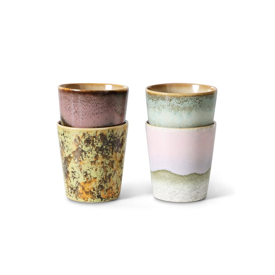 70s Ceramics – Kaffeebecher, Serendipity (4er-Set) – HKLIVING