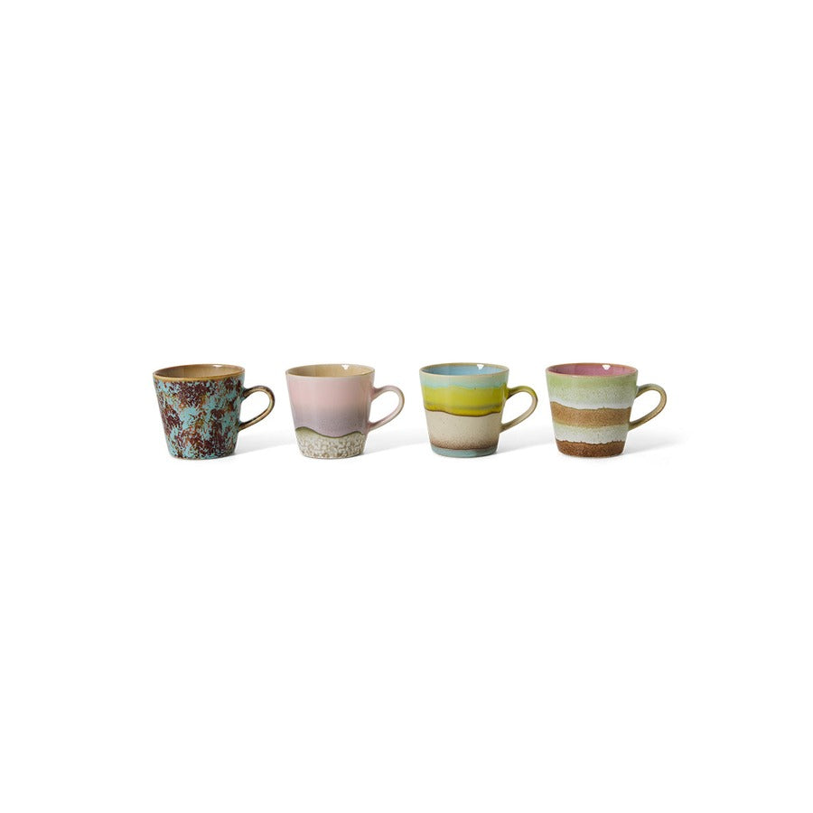 70s Ceramics – Americano Mugs, Rococo (set of 4) – HKLIVING – view 3