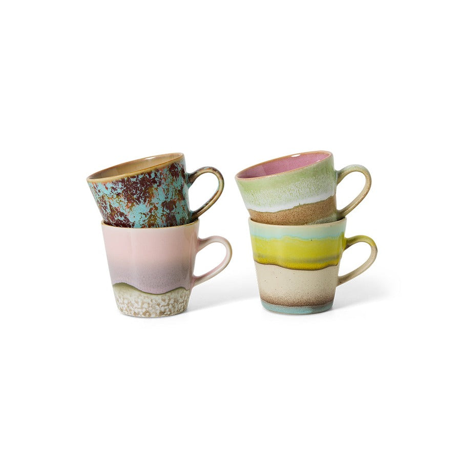 70s Ceramics – Americano Mugs, Rococo (set of 4) – HKLIVING