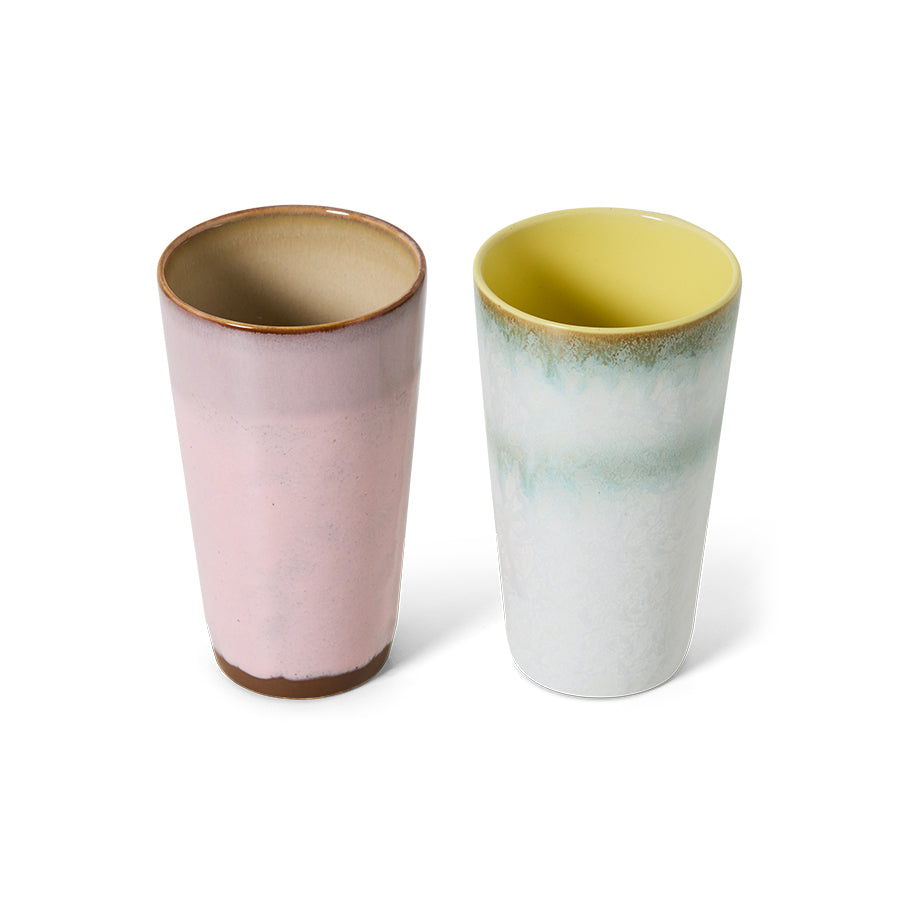 70s Ceramics – Latte Mugs, Fresco (set of 2) – HKLIVING – view 3