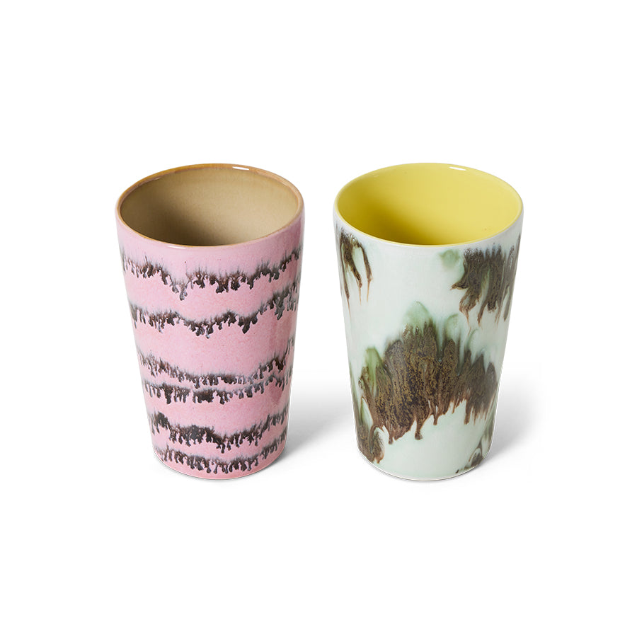 70s Ceramics – Tea Mugs, Baroque (set of 2) – HKLIVING – view 3