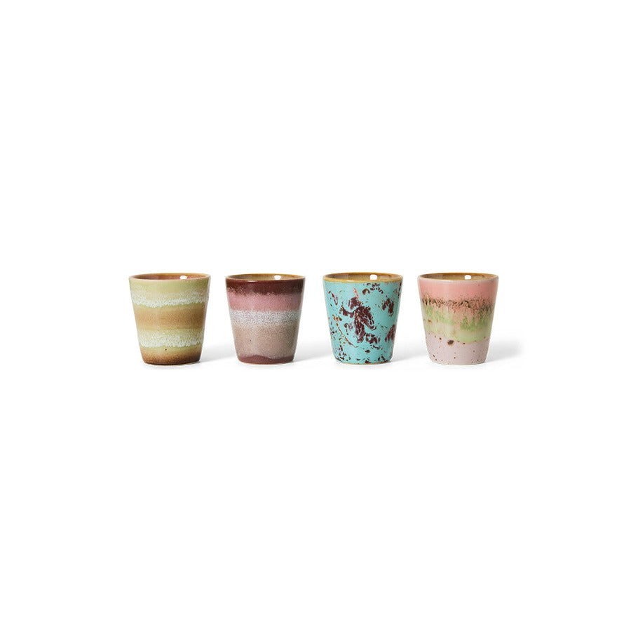 70s Ceramics – Ristretto Mugs, Futurism (set of 4) – HKLIVING – view 3