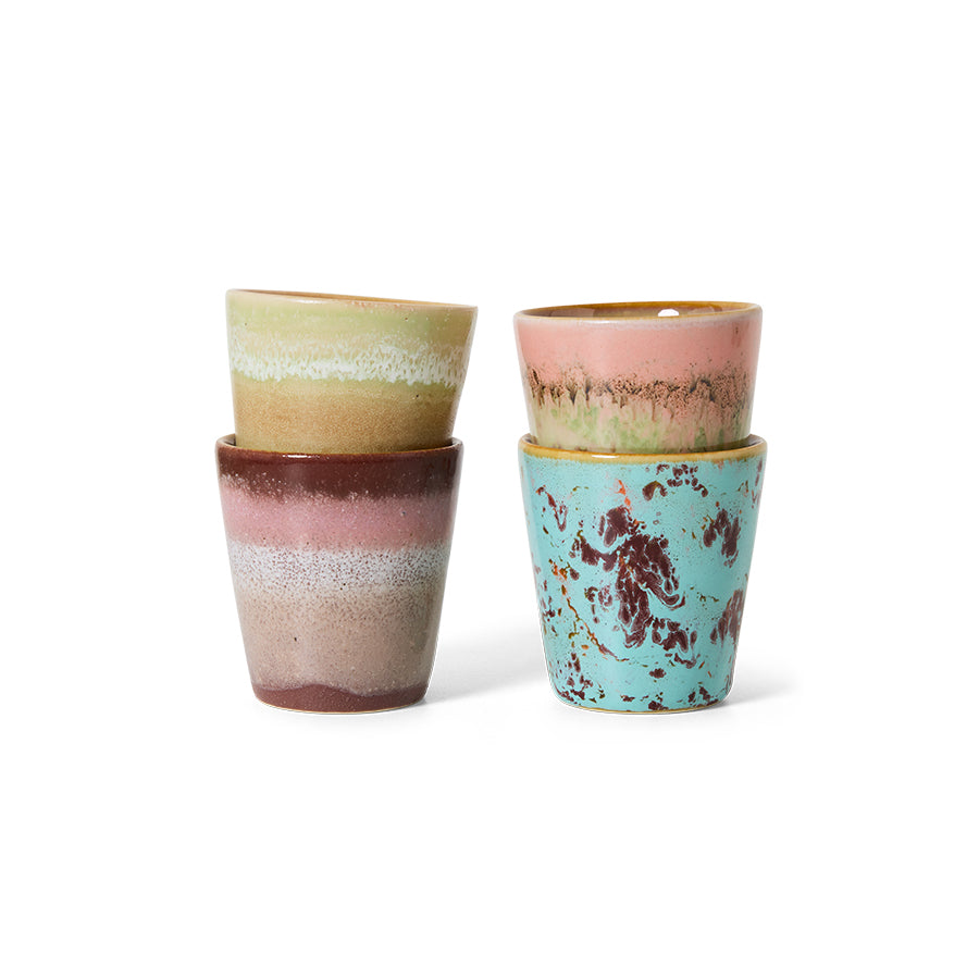 70s Ceramics – Ristretto Mugs, Futurism (set of 4) – HKLIVING