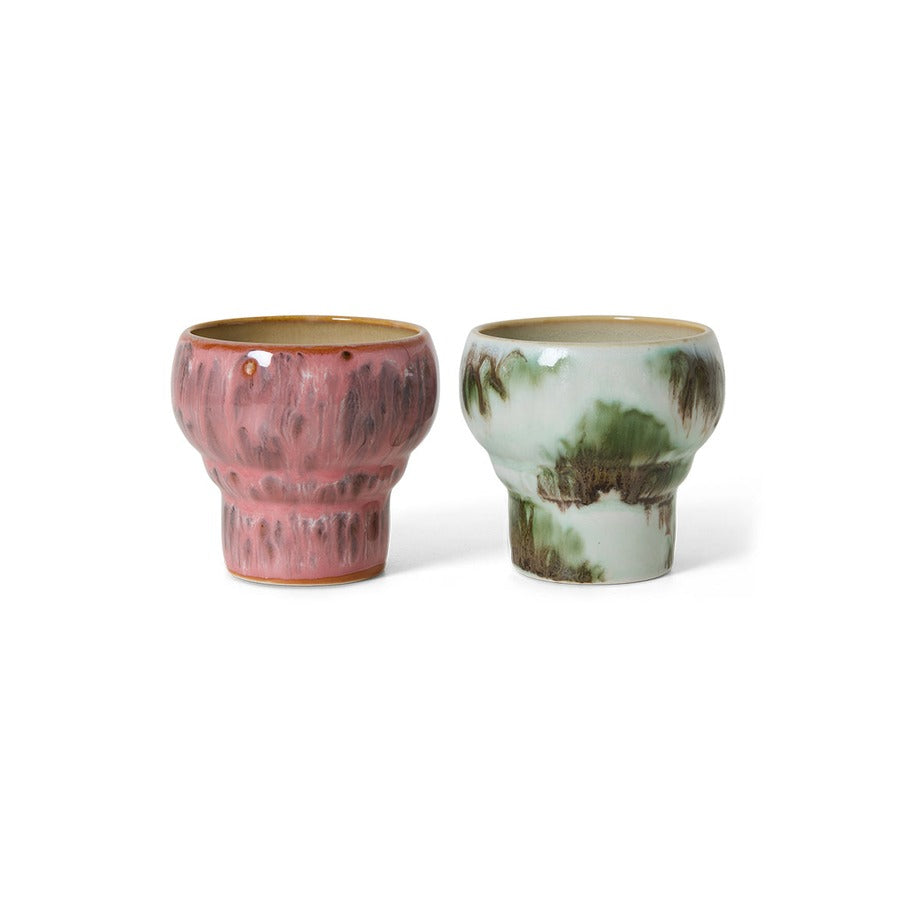 70s Ceramics – Lungobecher, Expression (2er-Set) – HKLIVING