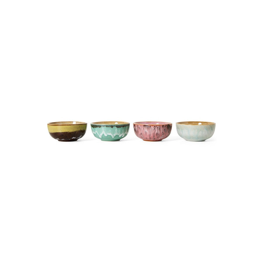 70s Ceramics – XS Bowls, Modernist (set of 4) – HKLIVING – view 3