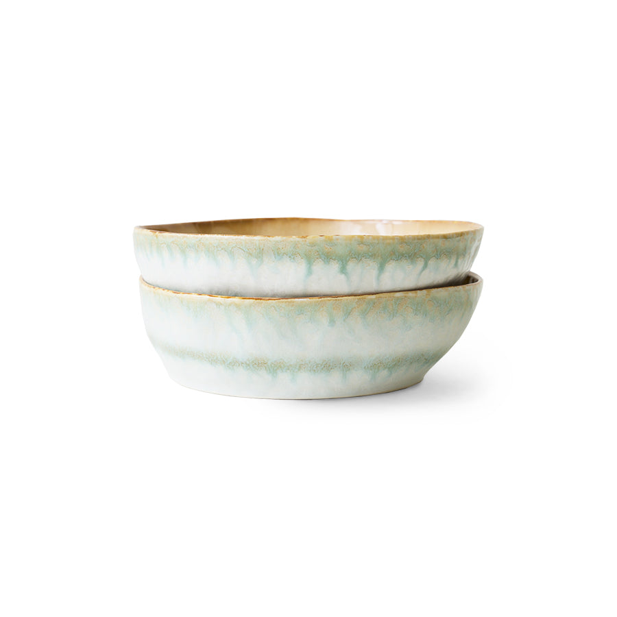 70s Ceramics – Pasta Bowls, Petal (set of 2) – HKLIVING