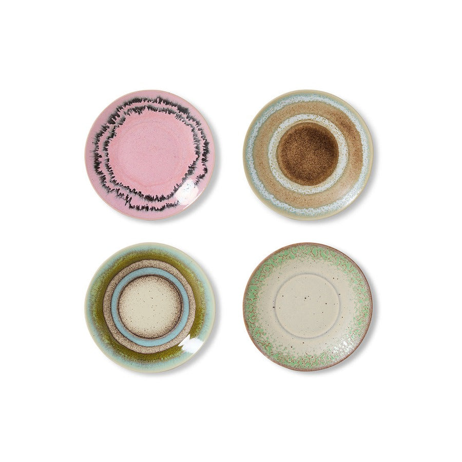 70s Ceramics – Saucers, Doodle (set of 4) – HKLIVING