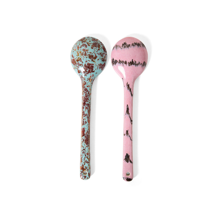 70s Ceramics – Serving Spoons, Sprinkle (set of 2) – HKLIVING – view 3