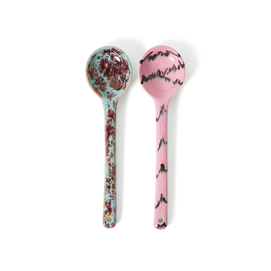 70s Ceramics – Serving Spoons, Sprinkle (set of 2) – HKLIVING