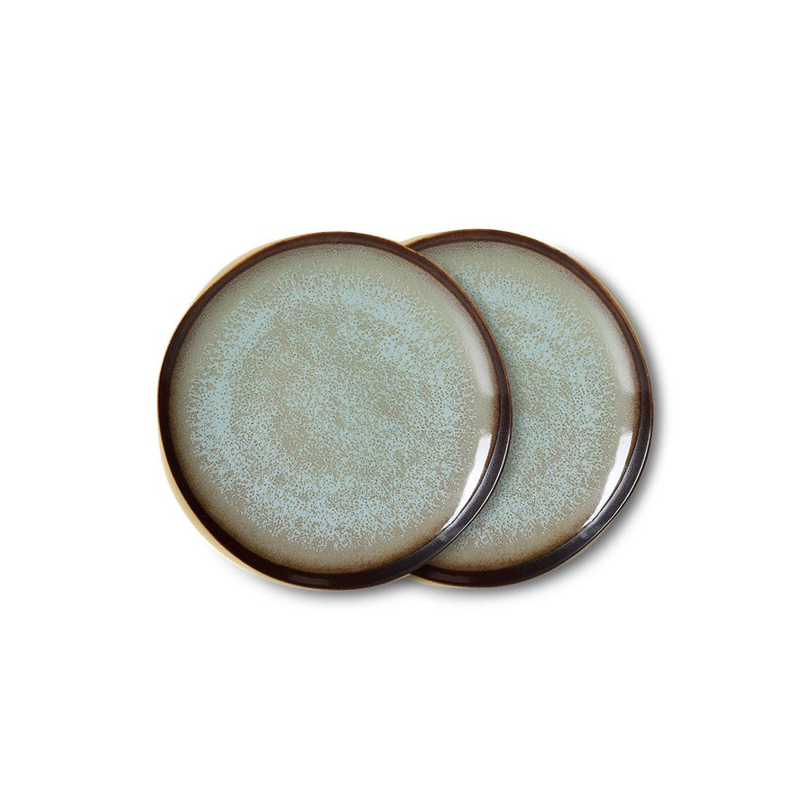 70s Ceramics – Side Plates, Contrast (set of 2) – HKLIVING
