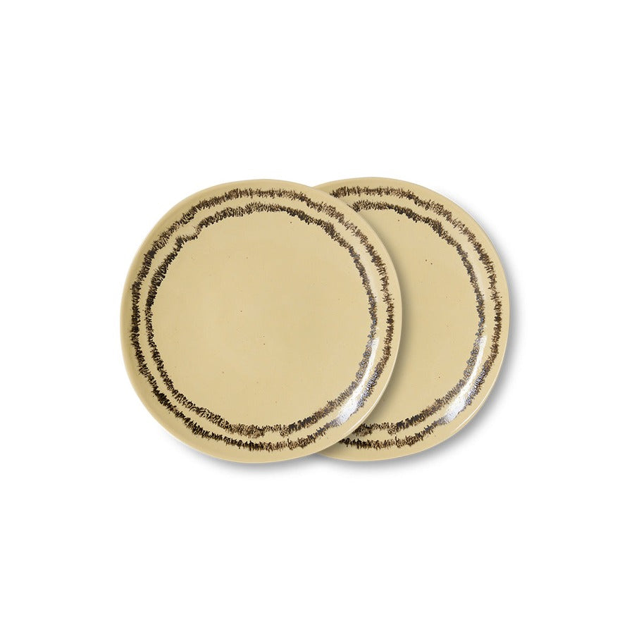 70s Ceramics – Side Plates, Vanilla (set of 2) – HKLIVING