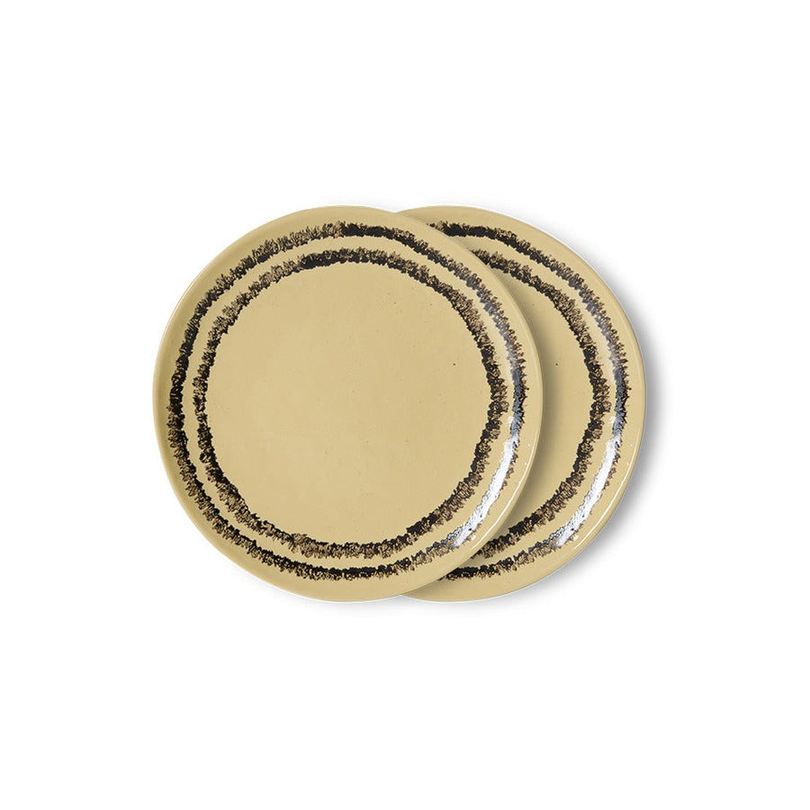 70s Ceramics – Dessertteller, Vanilla (2er-Set) – HKLIVING