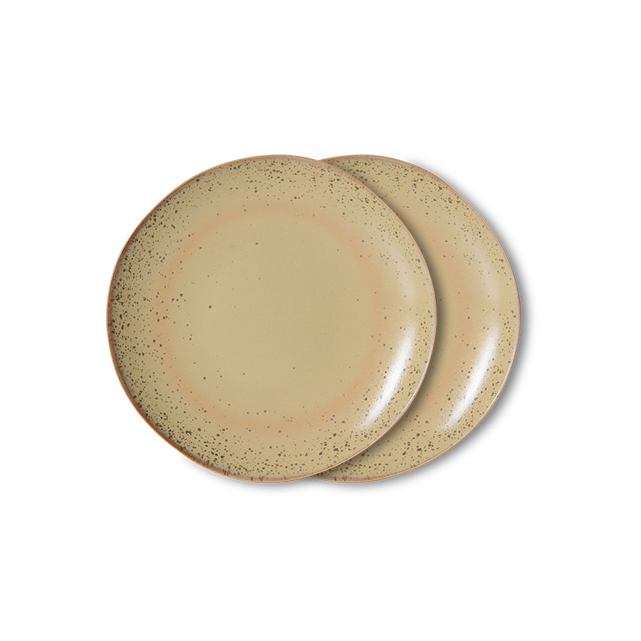 70s Ceramics – Dessertteller, Grit (2er-Set) – HKLIVING