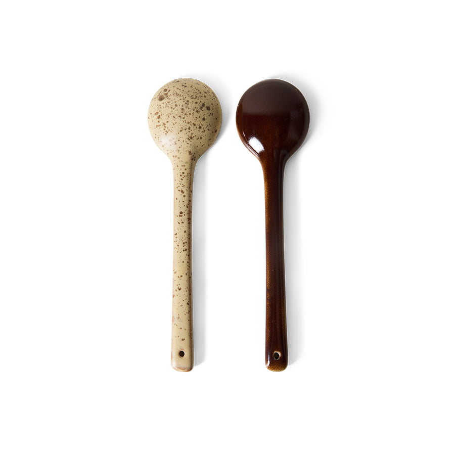 70s Ceramics – Serving Spoons, Hills (set of 2) – HKLIVING – view 3