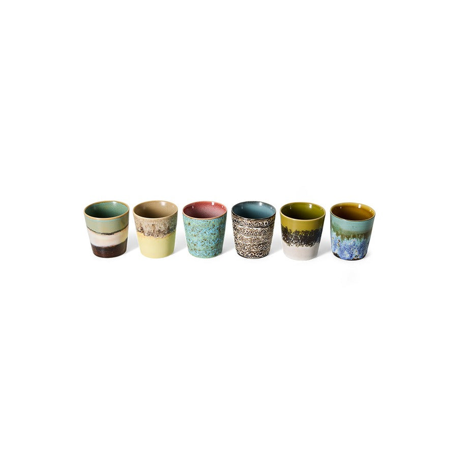 70s Ceramics – Coffee Mugs, Indulgence (set of 6) – HKLIVING – view 3
