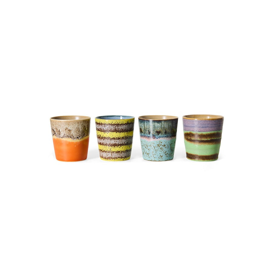 70s Ceramics – Coffee Mugs, Funky (set of 4) – HKLIVING – view 3