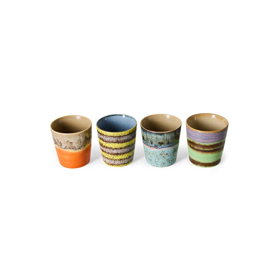 70s Ceramics – Coffee Mugs, Funky (set of 4) – HKLIVING – view 4