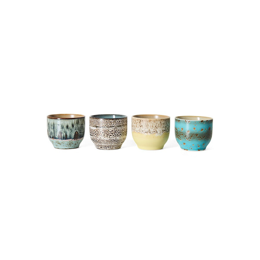 70s Ceramics – Café Cups, Abundance (set of 4) – HKLIVING – view 3