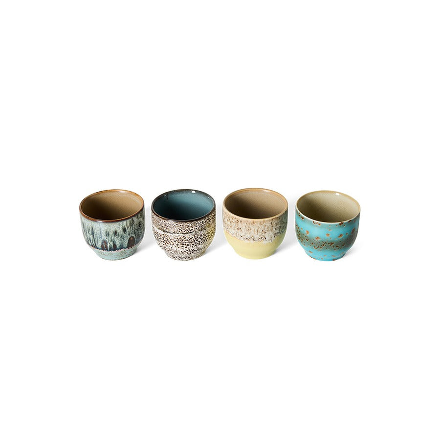 70s Ceramics – Café Cups, Abundance (set of 4) – HKLIVING – view 4