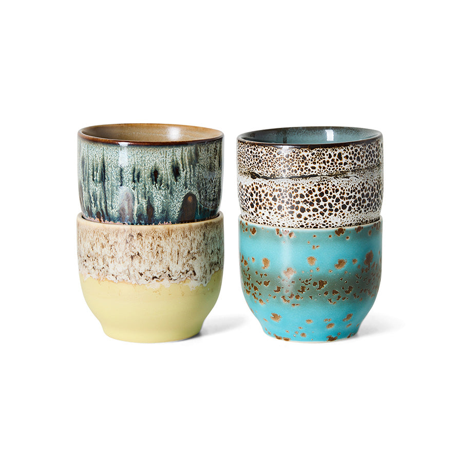 70s Ceramics – Café Cups, Abundance (set of 4) – HKLIVING