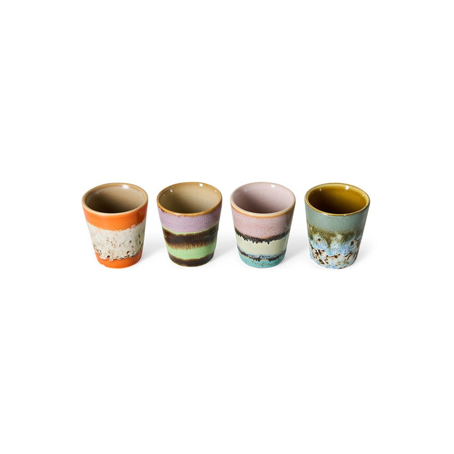 70s Ceramics – Ristretto Mugs, Nostalgia (set of 4) – HKLIVING – view 4