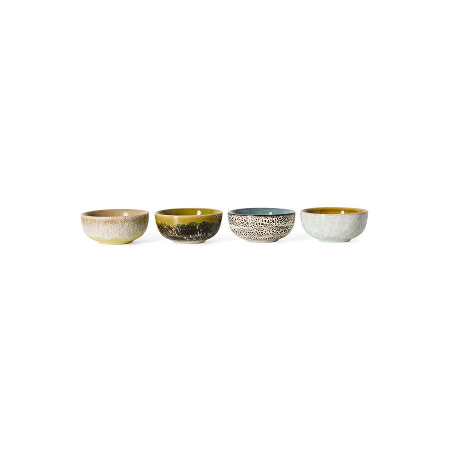 70s Ceramics – XS Bowls, Caramelized (set of 4) – HKLIVING – view 3