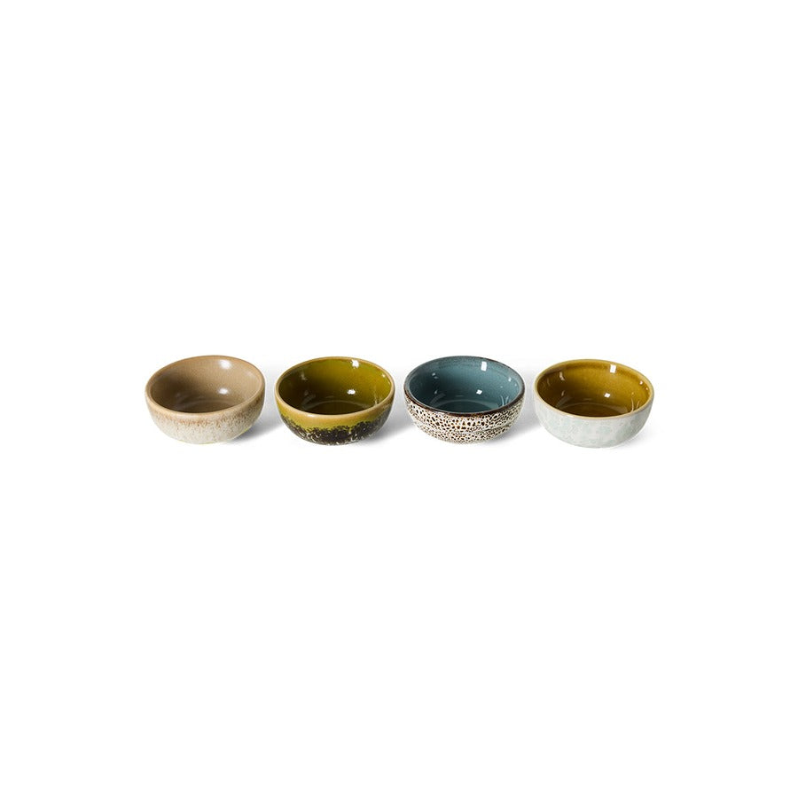 70s Ceramics – XS Bowls, Caramelized (set of 4) – HKLIVING – view 4