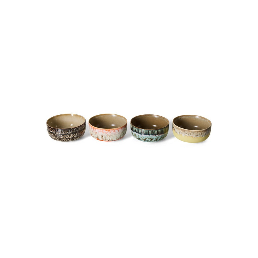 70s Ceramics – Dessertschalen, Grand (4er-Set) – HKLIVING – Ansicht 4