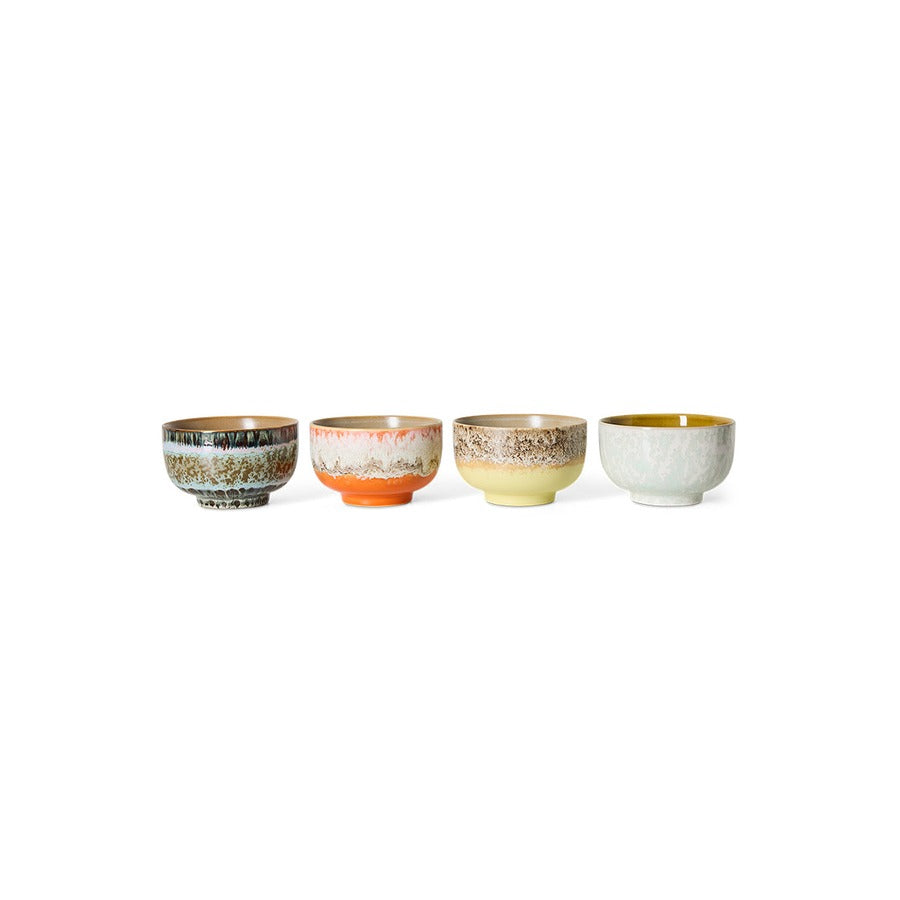 70s Ceramics – Noodle Bowls, Sunset (set of 4) – HKLIVING – view 3