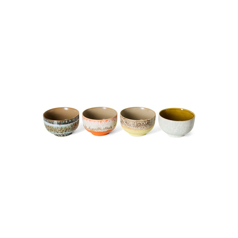 70s Ceramics – Noodle Bowls, Sunset (set of 4) – HKLIVING – view 4