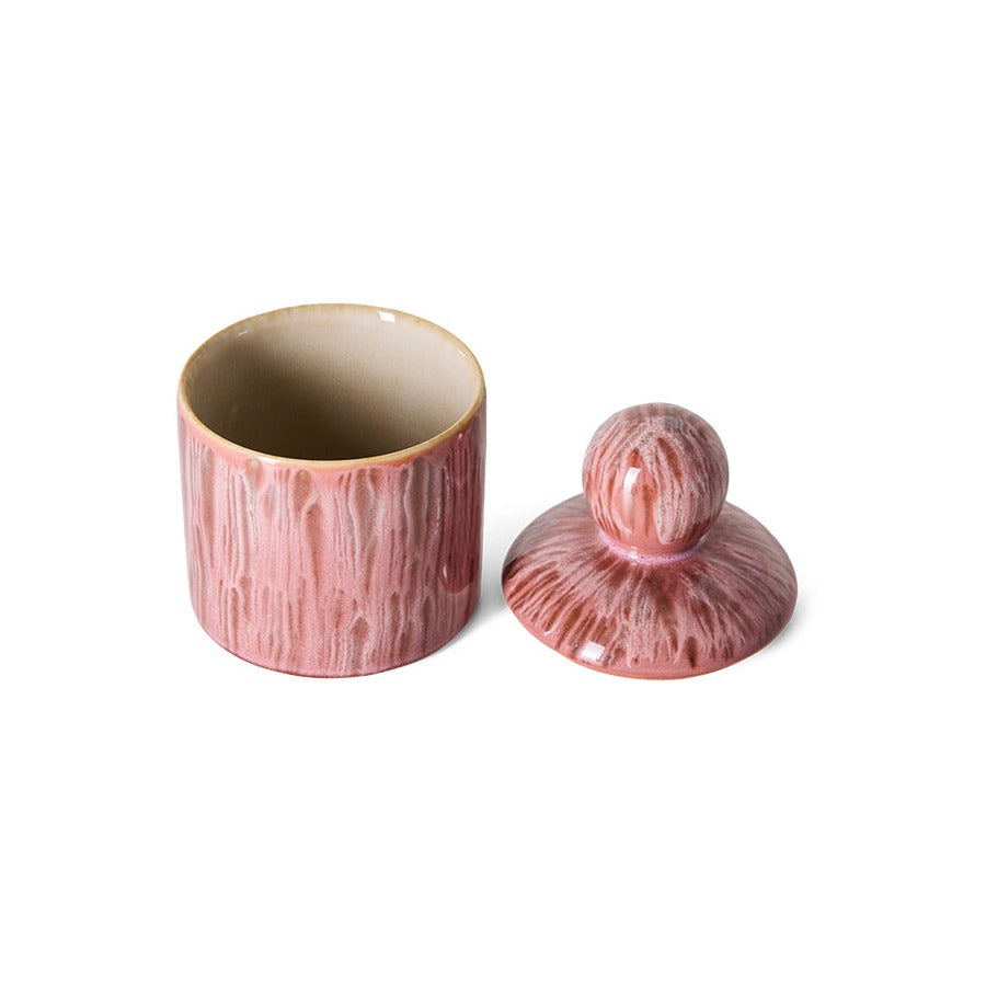 70s Ceramics – Small Storage Jar, Rhubarb – HKLIVING – view 3