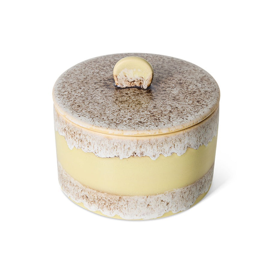 70s Ceramics – Cookie Jar, Custard – HKLIVING – view 3