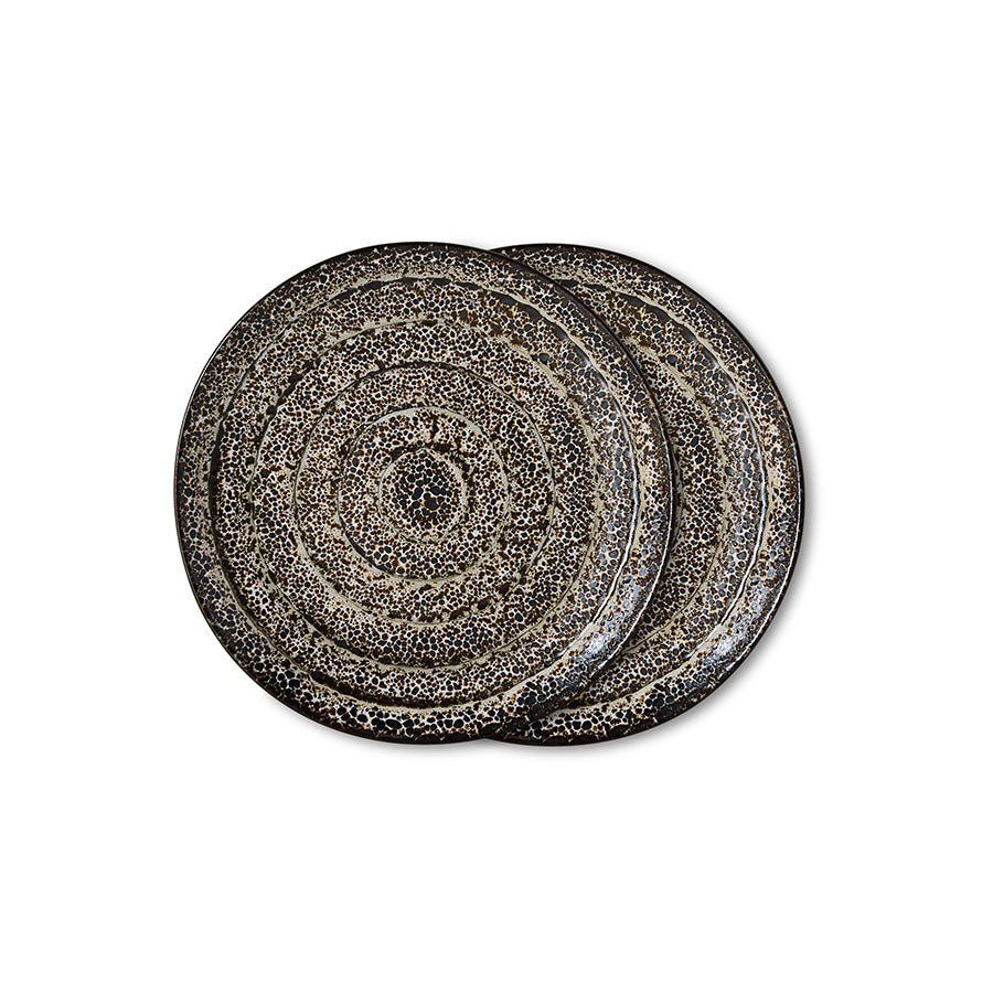 70s Ceramics – Dessertteller, Brew (2er-Set) – HKLIVING