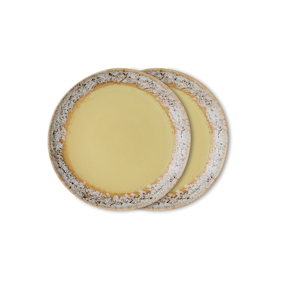 70s Ceramics – Dessertteller, Custard (2er-Set) – HKLIVING