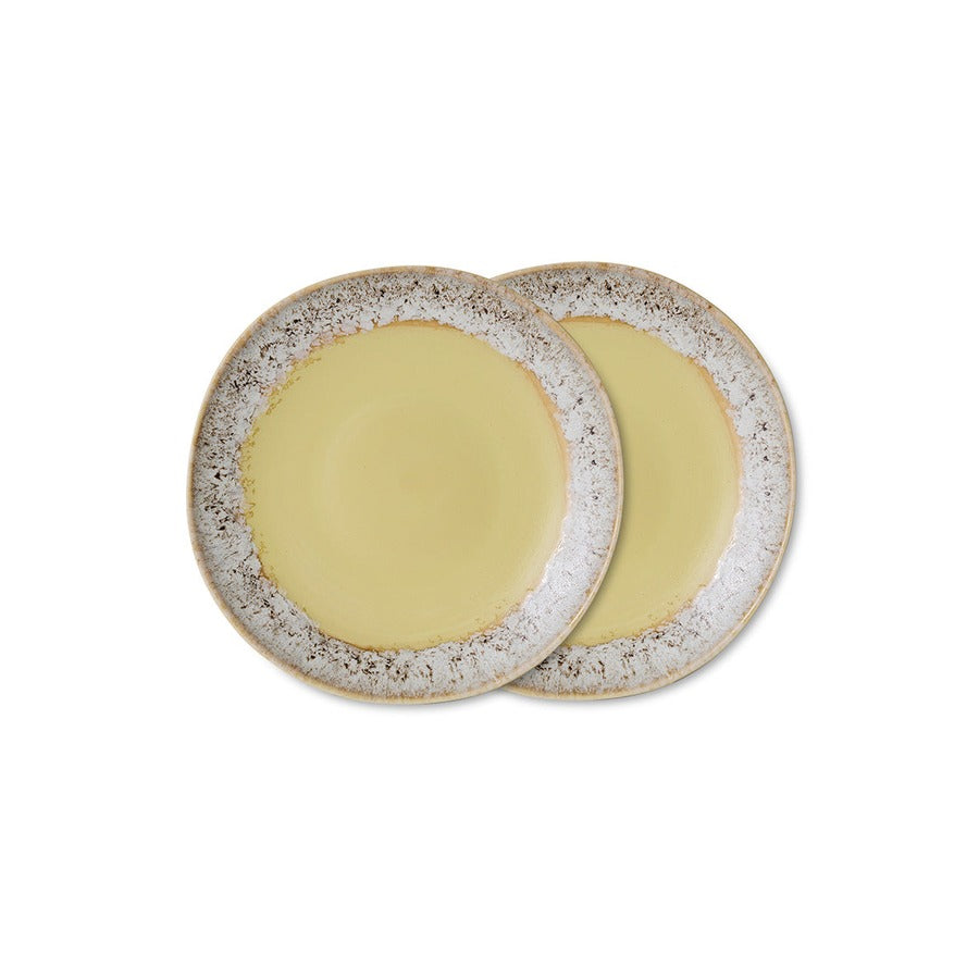 70s Ceramics – Frühstücksteller, Custard (2er-Set) – HKLIVING