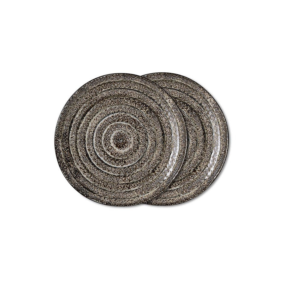 70s Ceramics – Speiseteller, Brew (2er-Set) – HKLIVING