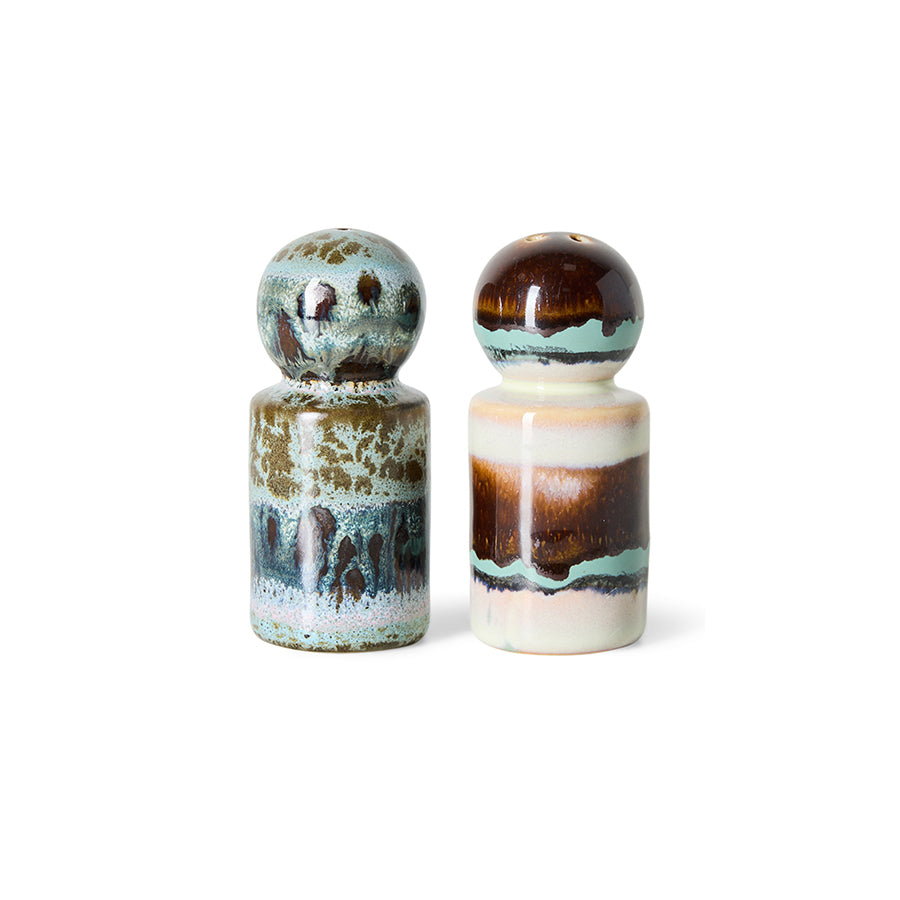 70s Ceramics – Salt & Pepper Jars, Swirl – HKLIVING