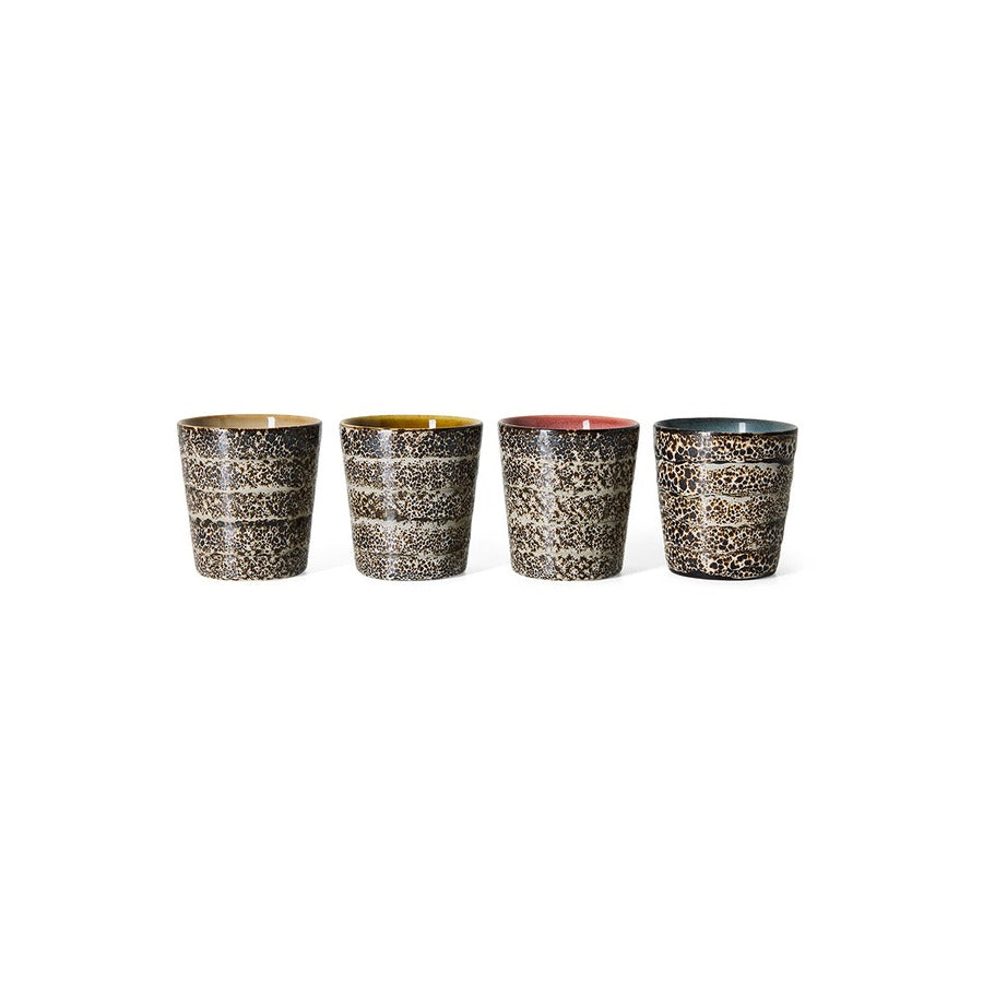 70s Ceramics – Coffee Mugs, Brew Variation (set of 4) – HKLIVING – view 3