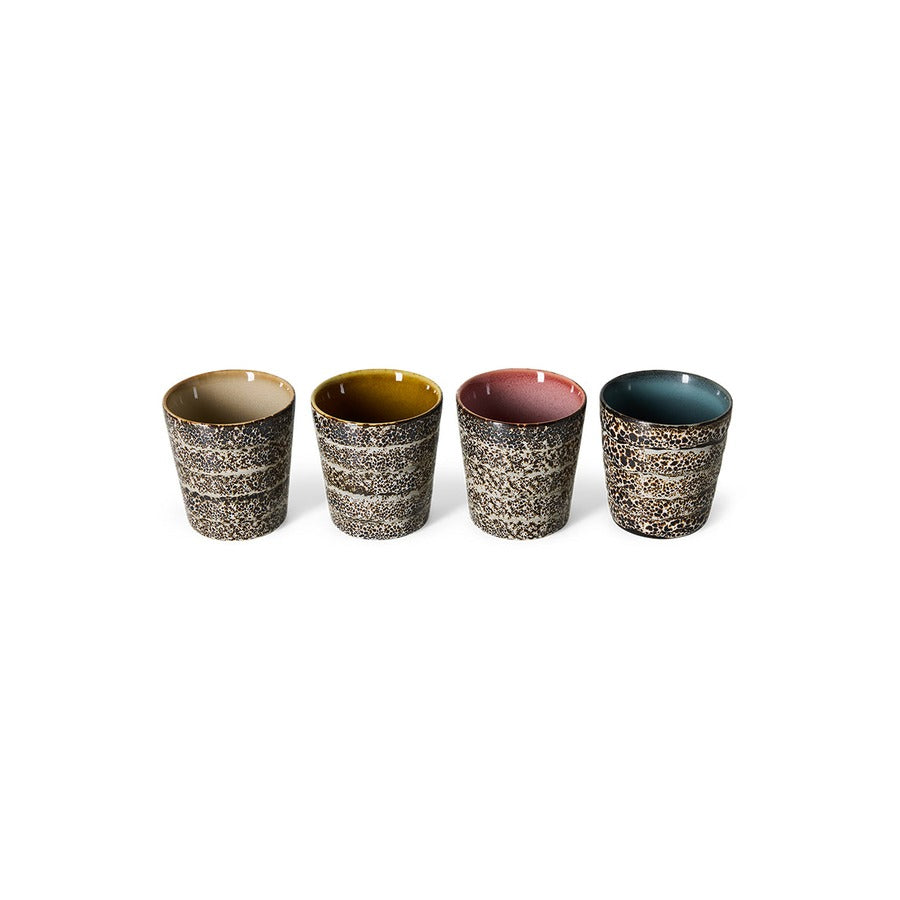 70s Ceramics – Coffee Mugs, Brew Variation (set of 4) – HKLIVING – view 4