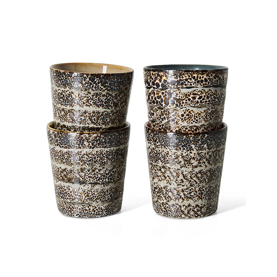 70s Ceramics – Coffee Mugs, Brew Variation (set of 4) – HKLIVING